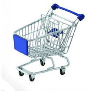 Mini Shopping Cart / Warehouse Gear series - Blue 145x96x138mm (SH-032)