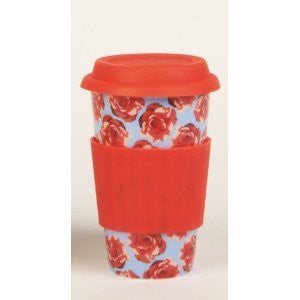 16oz Porcelain Eco Travel Cup - Floral Edition: Rose