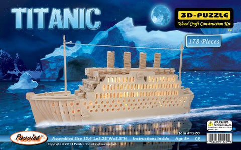Puzzled, Inc. 3D Natural Wood Puzzle - Titanic