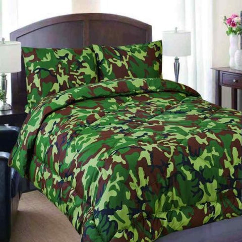 Military Camo Reversible Comforter - Twin Size