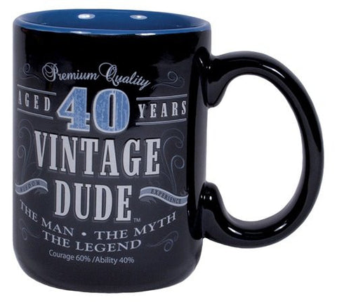 Vintage Dude Milestone Mug 40 Years