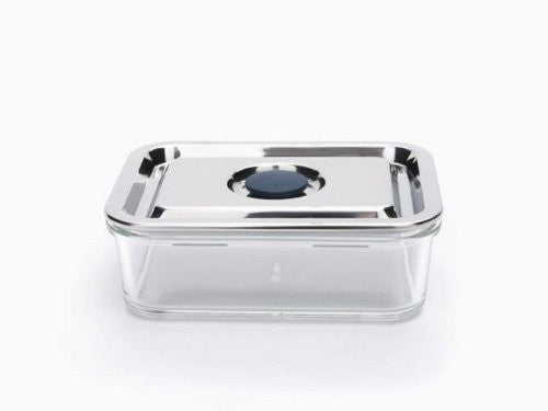 Glass and Stainless Steel Container -- Small Rectangle