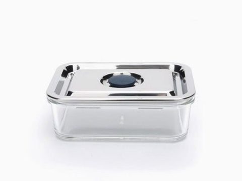 Glass and Stainless Steel Container -- Small Rectangle