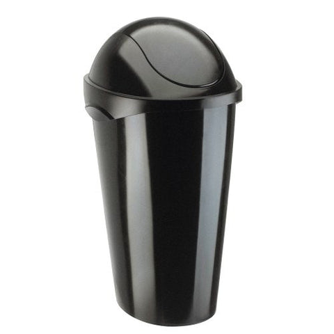 Umbra Swinger 12-Gallon Swing-Top Waste Can, Black