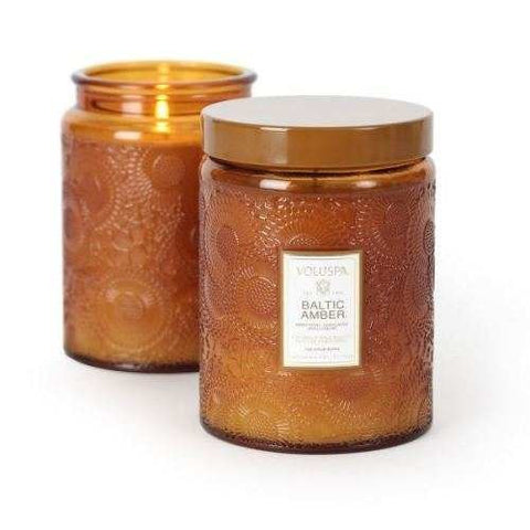Japonica, Baltic Amber Large Glass Jar Candle 16 oz