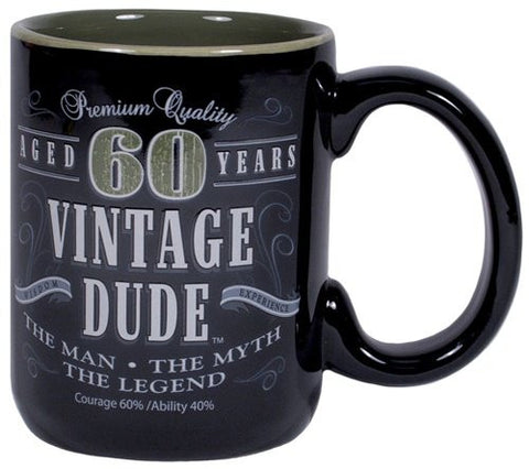 Vintage Dude Milestone Mug 60 years