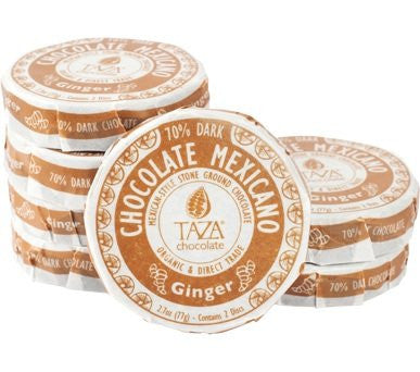 Taza Chocolate Mexicano Chocolate Disc, Ginger, 2.7 Ounce