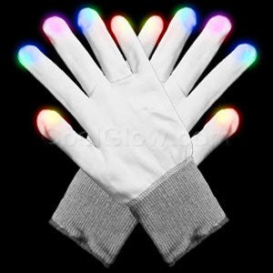 LED Gloves - White