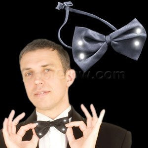 LED Bow Tie - Black