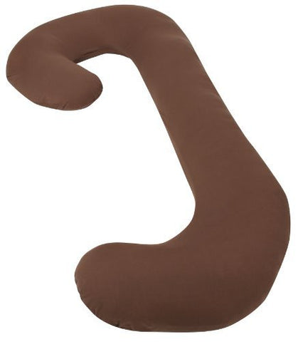 Snoogle Chic Jersey - Snoogle Replacement Cover with Zipper for Easy Use - 100% Cotton Knit - Chocolate