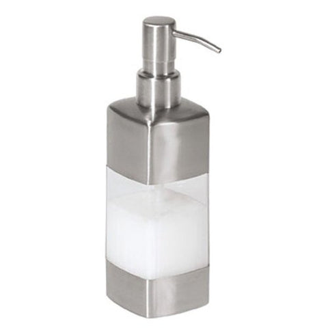 Oggi 5389.0 Square Stainless Steel and Acrylic Liquid Soap/Lotion Dispenser