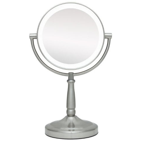 Zadro 5.75" Dual-Sided LED Lighted Round Magnifying Vanity Mirror