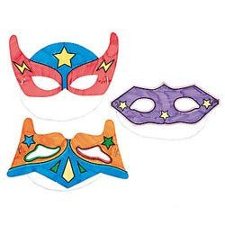 Color Your Own Superhero Masks 12-pc
