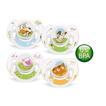 Avent Animal Soother Pacifier (6-18 Months), 4 Pack