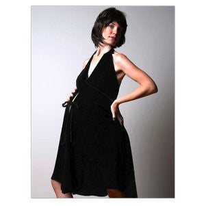 Pretty Pushers Original Disposable Delivery Gown Tie Neck - Black