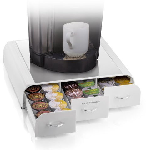 Mind Reader "Anchor"Coffee Pod Storage Drawer for 36 Keurig K-Cup,42 CBTL/Verismo Coffee Pods, White