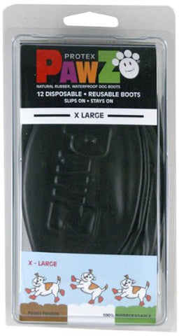 Dog Boots 12pc-X-Large (Black)