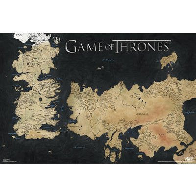 Game of Thrones Horizontal Map TV Poster Print - 36x24