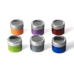 6 Piece Colored Empty Magnetic Storage Tins