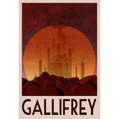 Gallifrey Retro Travel Poster - 13x19