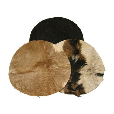Goatskin, 14" with Hair, Thick (Package Of 2)