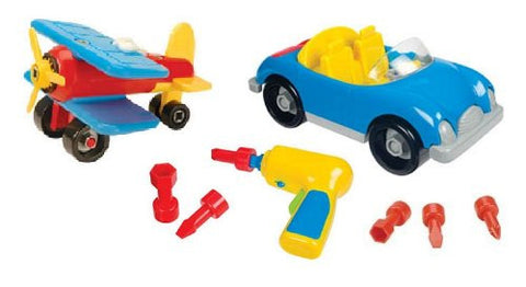 Battat Take-A-Part Airplane AND Take-A-Part Roadster ORDER ONE OF EACH ITEM TO MATCH AMAZON LISTING