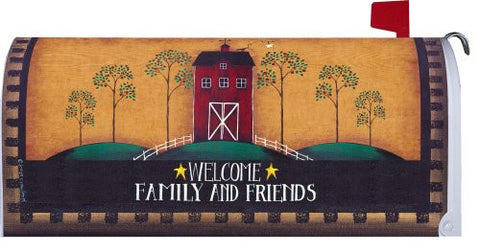 " Welcome Barn " - Decorative Mailbox Makeover - Rural Size Mailbox Magnetic Cover