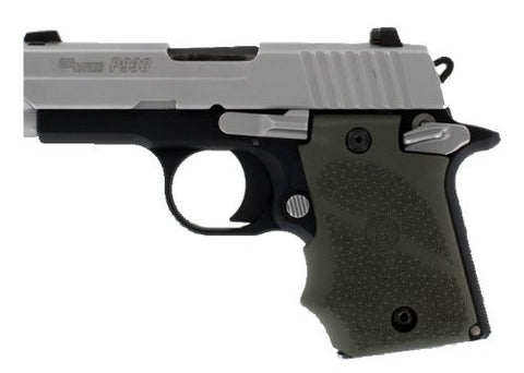 Rubber Wraparound Grip with Finger Grooves and Ambidextrous Safety - Sig Sauer P938 - OD Green