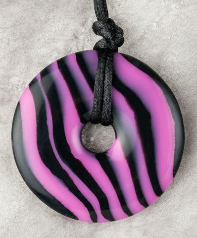 Hot Pink Zebra Pendant