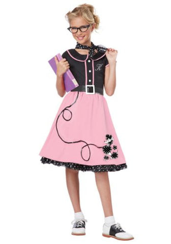 50's Sweetheart/Child - Black/Pink (S 6-8)