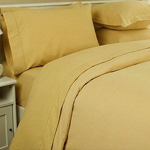 1200 Thread Count QUEEN Size 4pc Egyptian Bed Sheet Set, Deep Pocket, Camel Gold