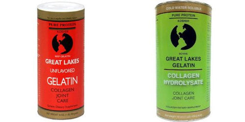 Great Lakes Gelatin, Kosher, 16-Ounce Cans of Unflavored & Collagen Hydrolysate