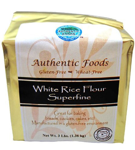 Authentic Foods: Superfine White Rice Flour 3 Lb. (6 Pack Case)