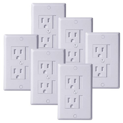 Universal Outlet Cover - 6/pkg - White