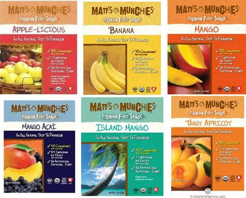6-flavor Fruit Snack Variety Pack (mango, island mango, mango acai, tangy apricot, apple-licious, banana)
