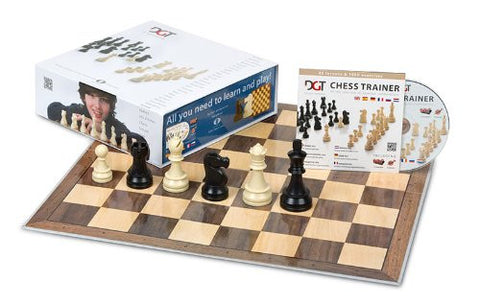 DGT Chess Box Blue (Pieces + Board +Chess Trainer CD)