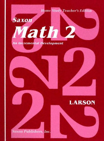 Saxon Math 2 Homeschool Teacher's Manual 1st Edition, 1994 - Spiral Bound