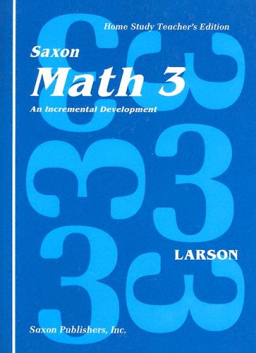 Saxon Math 3 Homeschool Teacher's Manual 1st Edition, 1994 - Spiral Bound