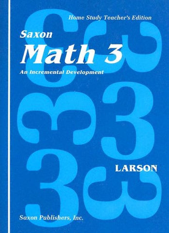 Saxon Math 3 Homeschool Teacher's Manual 1st Edition, 1994 - Spiral Bound