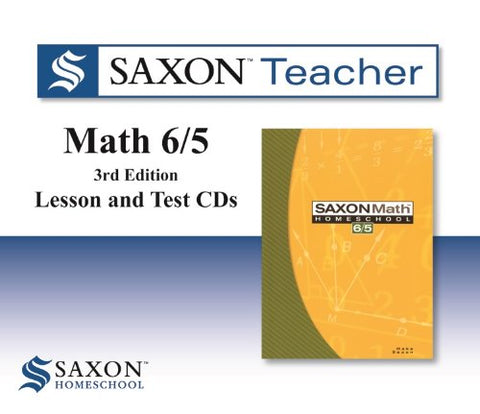 Saxon Math 6/5 Homeschool Saxon Teacher CD ROM 3rd Edition, 2010 - Paperback