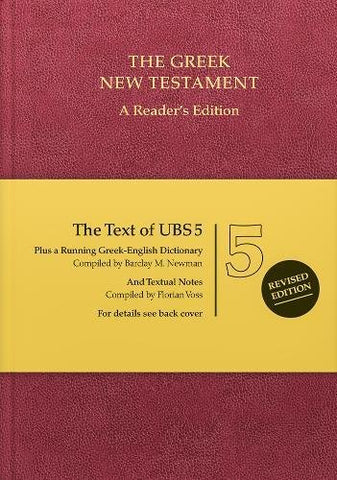 German Bible Society UBS5 Greek New Testament Reader's Edition, Hardcover
