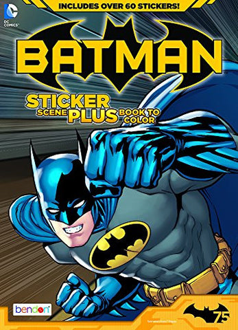 Bendon Publishing Batman Sticker Scene Plus Book to Color