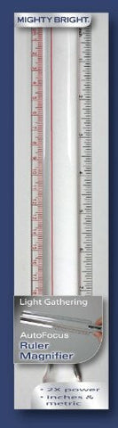 Mighty Bright 36801 Ruler Magnifier, Clear