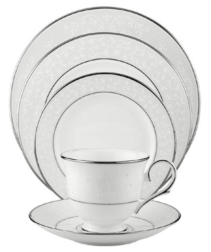 Opal Innocence Platinum-Banded Bone China 5-Piece Place Setting, Service for 1