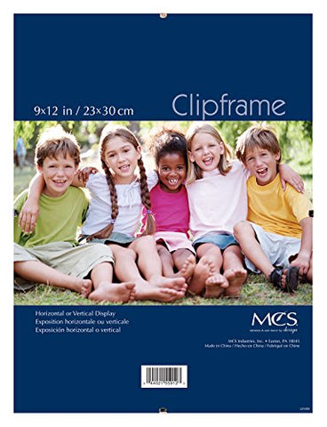Clip Frame - Clear w silver clips - 11x14