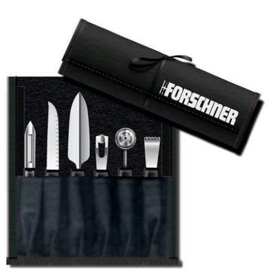 Victorinox Cutlery 6-Piece Garnishing Kit, black polypropylene handles