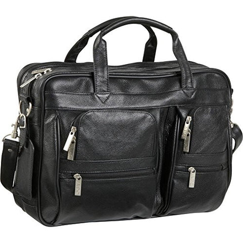 Black Leather Business Briefcase
