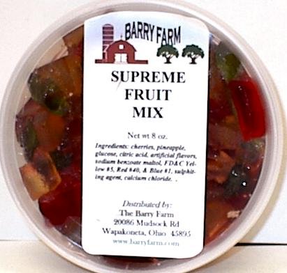 Candied  Cherry/Pineapple Supreme Fruit Mix, 8oz.