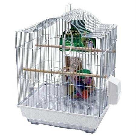 Bird Cage, Small Bird Kit - White / Arch Style