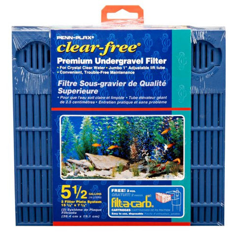 Aquarium Undergravel Filter, Clear-Free Premium UG Filter-5 1/2 Gallon
